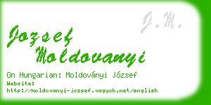 jozsef moldovanyi business card